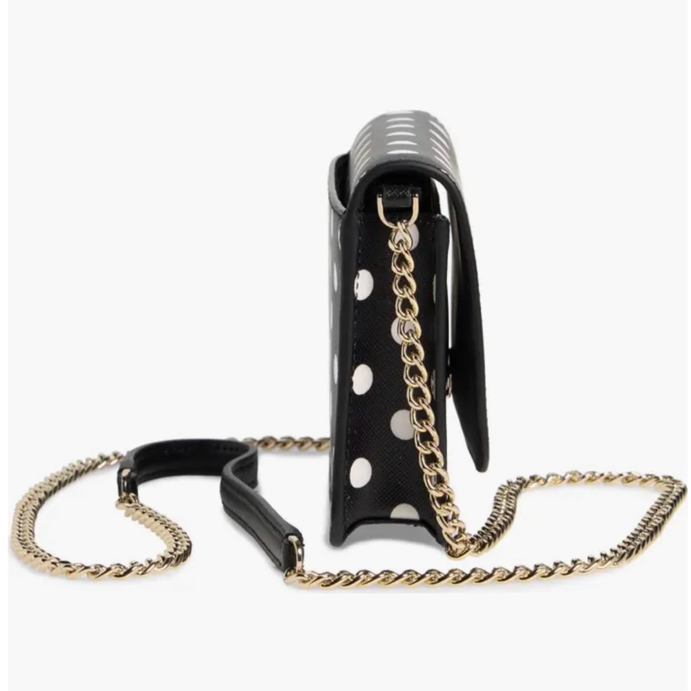 NWT Kate Spade Black & White Polka Dot Cheers Crossbody Bag - Picture 5 of 6